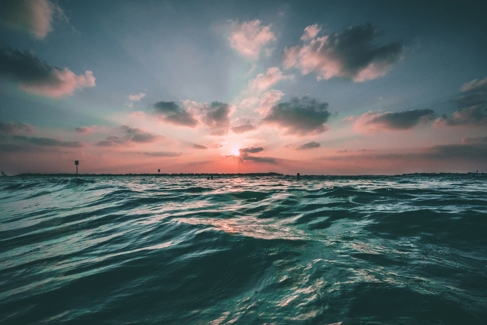 Ocean at dusk